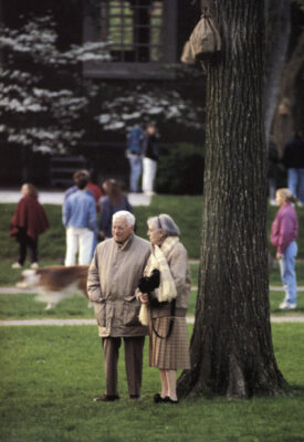 David Ward – Audience listening to Canopy in Harvard Yard, Cambridge Massachusetts 1994. Photo: Mischa Gorchov-Brearley