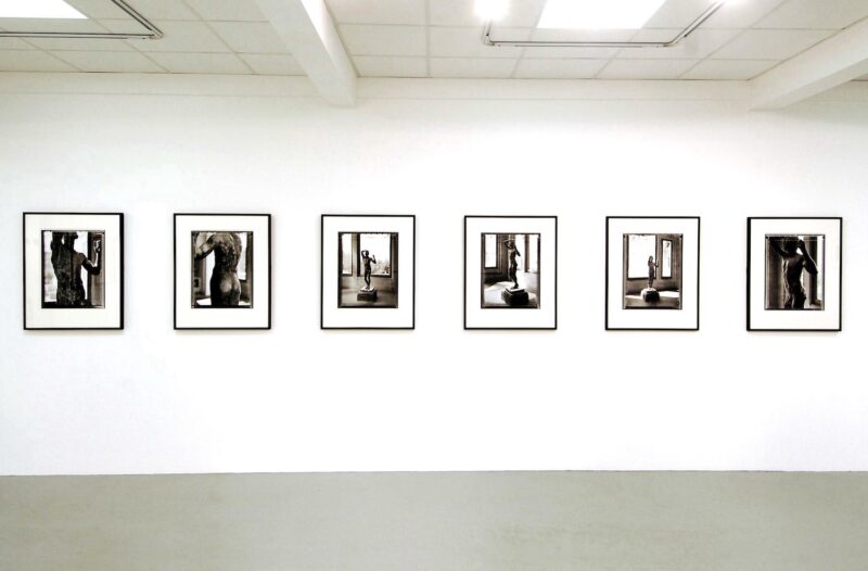 David Ward - Casting the Die (Rodin), 1995. Portfolio of seven silver gelatine prints, framed size 83.5 x 68.2 cm, (edition of 3). Installation view. David Ward - Casting the Die (Rodin), 1995. Portfolio of seven silver gelatine prints, framed size 83.5 x 68.2 cm, (edition of 3). Installation view.